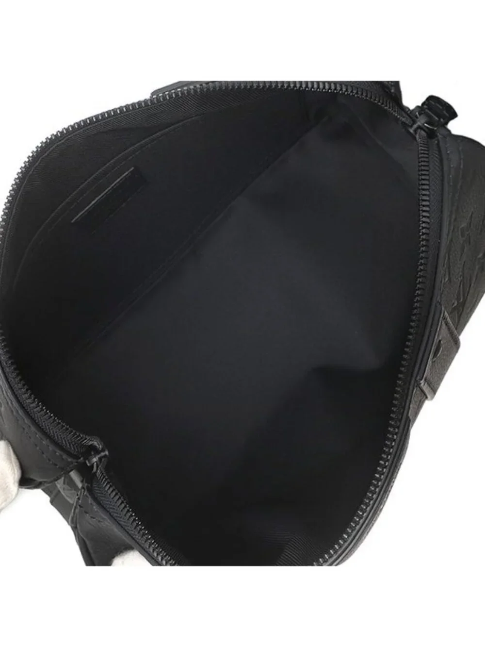 Louis Vuitton Shoulder Bag City Keepall Leather Monogram Shadow Noir Black